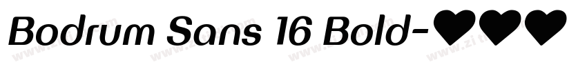 Bodrum Sans 16 Bold字体转换